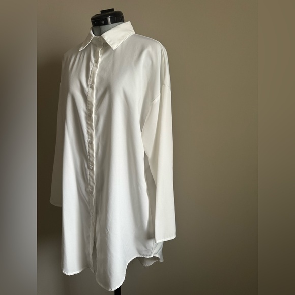 Button up white shirt long - Picture 2 of 3